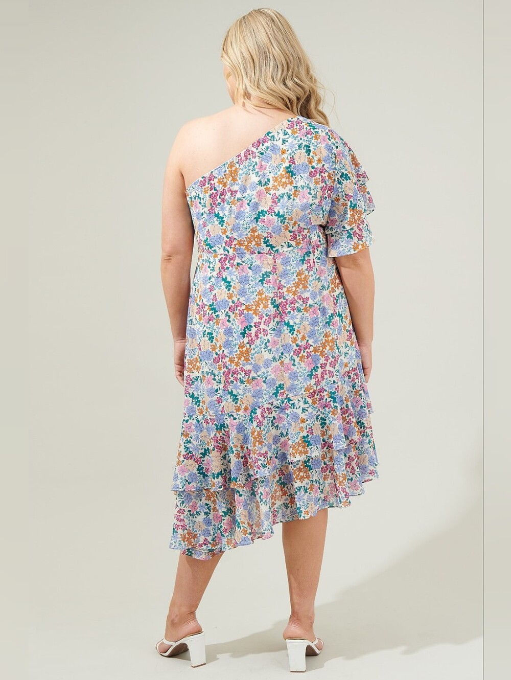 Sugarlips NWT Posy Blossom One Shoulder Asymmetrical Dress 1X | Floral Brunch - Picture 4 of 7